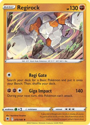 Regirock (75) [SWSH10: Astral Radiance] Reverse Holofoil - Deck Out Gaming