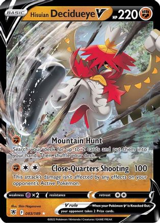 Hisuian Decidueye V (83) [SWSH10: Astral Radiance] Holofoil - Deck Out Gaming