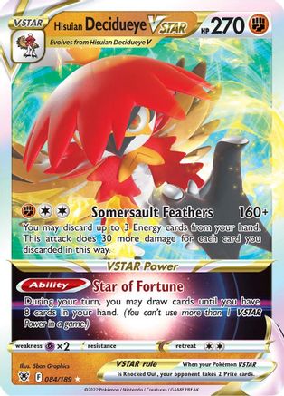 Hisuian Decidueye VSTAR (84) [SWSH10: Astral Radiance] Holofoil - Deck Out Gaming