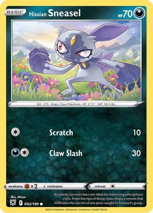 Hisuian Sneasel (92) [SWSH10: Astral Radiance] - Deck Out Gaming