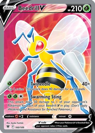 Beedrill V (Full Art) (160) [SWSH10: Astral Radiance] Holofoil - Deck Out Gaming