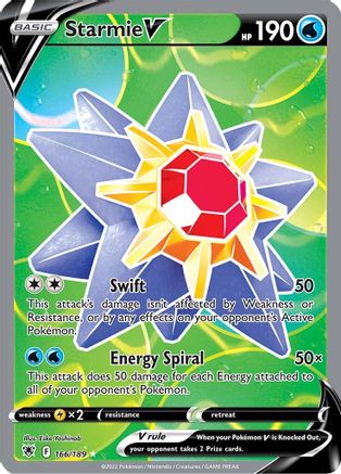 Starmie V (Full Art) (166) [SWSH10: Astral Radiance] Holofoil - Deck Out Gaming