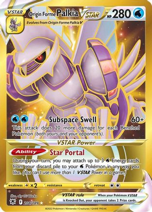 Origin Forme Palkia VSTAR (Secret) (208) (208) [SWSH10: Astral Radiance] Holofoil - Deck Out Gaming