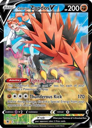 Galarian Zapdos V (TG19) [SWSH10: Astral Radiance Trainer Gallery] Holofoil - Deck Out Gaming