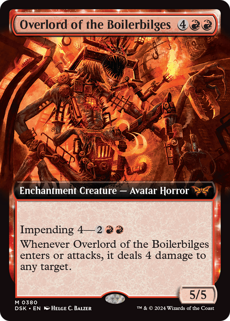 Overlord of the Boilerbilges (Extended Art) (380) [Duskmourn: House of Horror] foil - Deck Out Gaming