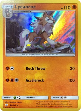 Lycanroc - 76/147 (Water Web Holo) (76) [Miscellaneous Cards & Products] Holofoil - Deck Out Gaming