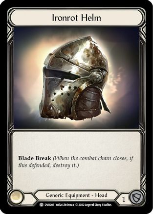 Ironrot Helm (DVR003) [Classic Battles: Rhinar vs Dorinthea] Rainbow Foil - Deck Out Gaming