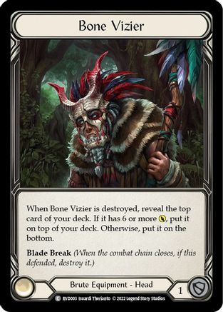 Bone Vizier (RVD003) [Classic Battles: Rhinar vs Dorinthea] Rainbow Foil - Deck Out Gaming