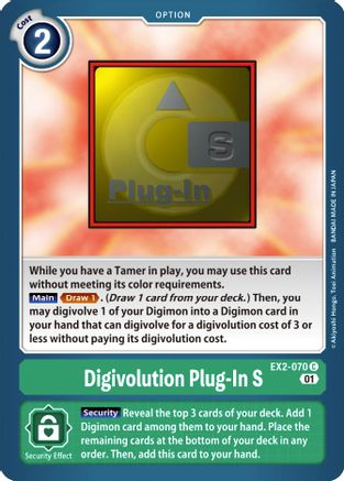 Digivolution Plug-In S (EX2-070) [Digital Hazard] - Deck Out Gaming