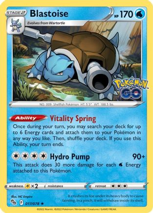Blastoise (17) [Pokemon GO] Holofoil - Deck Out Gaming