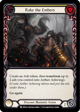 Rake the Embers (Yellow) (UPR034) [Uprising] Rainbow Foil - Deck Out Gaming