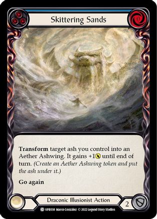 Skittering Sands (Blue) (UPR038) [Uprising] Rainbow Foil - Deck Out Gaming