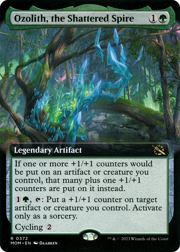 Ozolith, the Shattered Spire (Extended Art) (372) [March of the Machine] foil - Deck Out Gaming