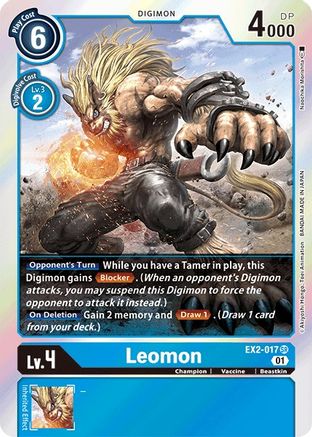 Leomon (EX2-017) [Digital Hazard] Foil - Deck Out Gaming