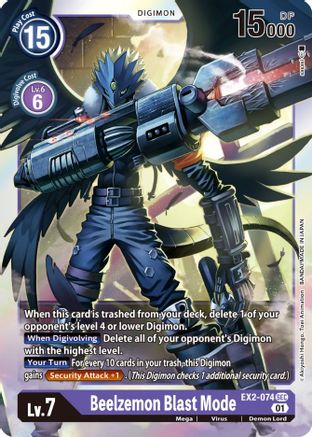 Beelzemon Blast Mode (EX2-074) [Digital Hazard] Foil - Deck Out Gaming