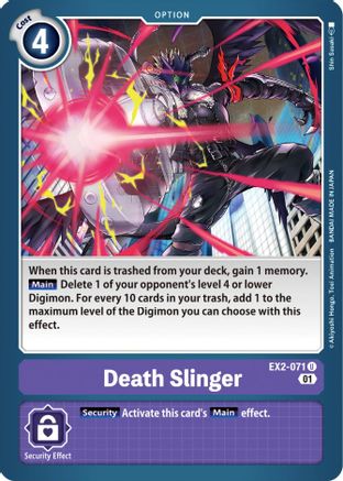 Death Slinger (EX2-071) [Digital Hazard] - Deck Out Gaming