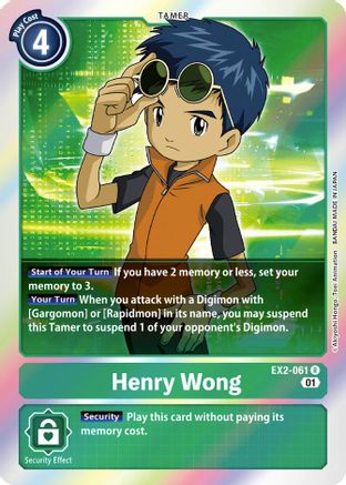 Henry Wong (EX2-061) [Digital Hazard] Foil - Deck Out Gaming