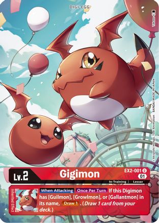 Gigimon (Alternate Art) (EX2-001) [Digital Hazard] Foil - Deck Out Gaming