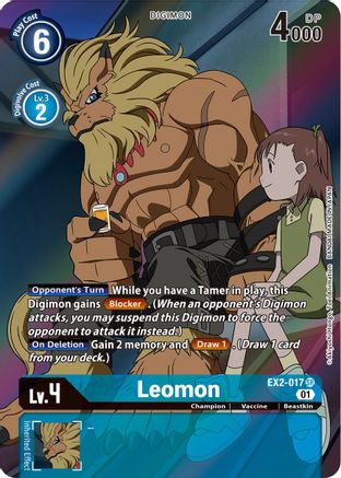 Leomon (Alternate Art) (EX2-017) [Digital Hazard] Foil - Deck Out Gaming