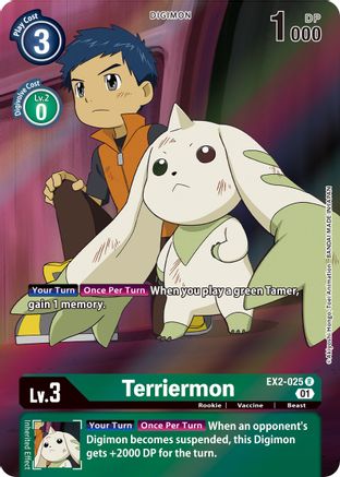 Terriermon (Alternate Art) (EX2-025) [Digital Hazard] Foil - Deck Out Gaming