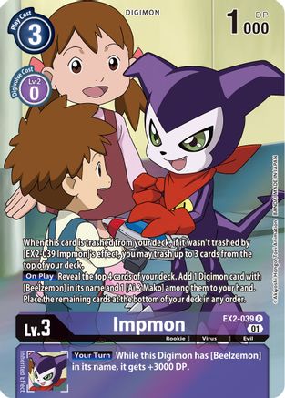 Impmon (Alternate Art) (EX2-039) [Digital Hazard] Foil - Deck Out Gaming