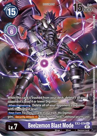 Beelzemon Blast Mode (Alternate Art) (EX2-074) [Digital Hazard] Foil - Deck Out Gaming