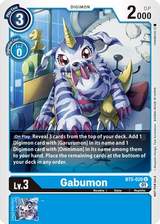 Gabumon - BT5-020 (Winner Pack New Awakening) (BT5-020) [Battle of Omni] - Deck Out Gaming