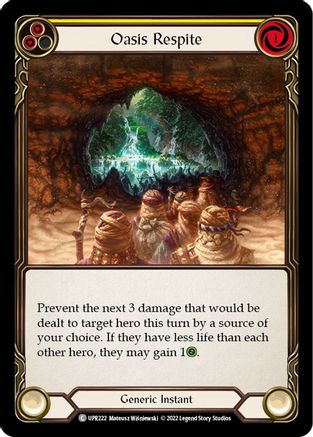 Oasis Respite (Yellow) (UPR222) [Uprising] - Deck Out Gaming