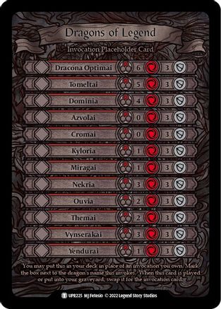 Dragons of Legend Invocation Placeholder Card (UPR225) [Uprising] - Deck Out Gaming