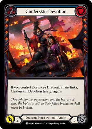 Cinderskin Devotion (Blue) (UPR065) [Uprising] - Deck Out Gaming