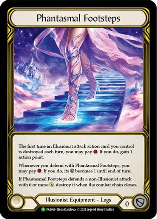 Phantasmal Footsteps (Golden) - FAB019 (FAB019) [Flesh and Blood: Promo Cards] Cold Foil - Deck Out Gaming