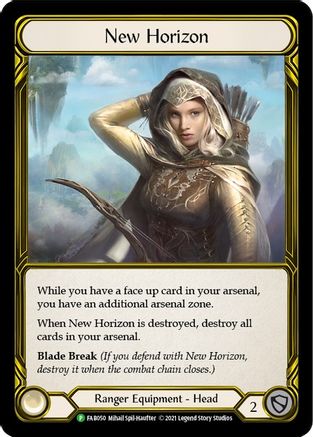 New Horizon (Golden) - FAB050 (FAB050) [Flesh and Blood: Promo Cards] Cold Foil - Deck Out Gaming