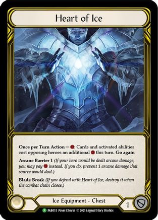 Heart of Ice (Golden) - FAB053 (FAB053) [Flesh and Blood: Promo Cards] Cold Foil - Deck Out Gaming