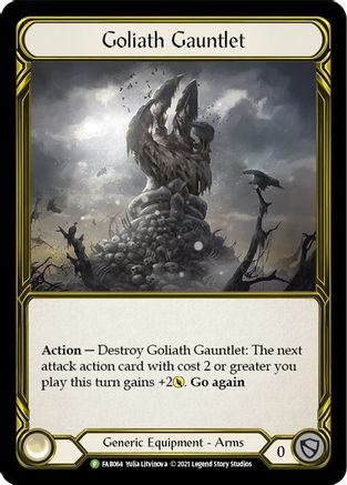 Goliath Gauntlet (Golden) - FAB064 (FAB064) [Flesh and Blood: Promo Cards] Cold Foil - Deck Out Gaming