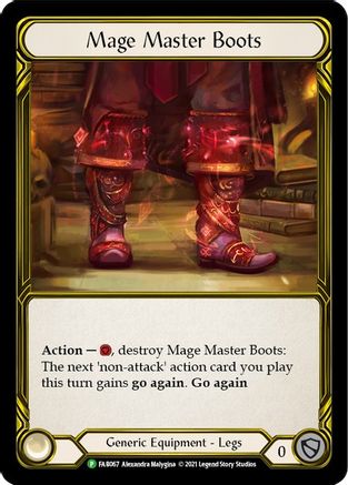 Mage Master Boots (Golden) - FAB067 (FAB067) [Flesh and Blood: Promo Cards] Cold Foil - Deck Out Gaming