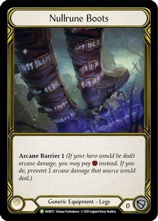 Nullrune Boots (Golden) - FAB071 (FAB071) [Flesh and Blood: Promo Cards] Cold Foil - Deck Out Gaming