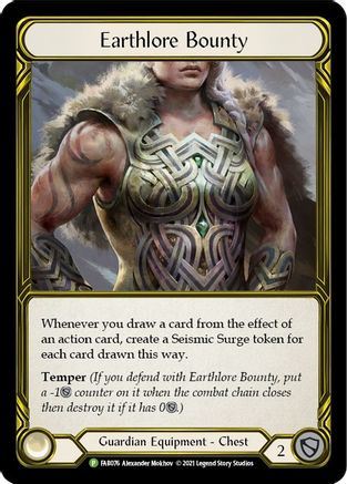 Earthlore Bounty (Golden) - FAB076 (FAB076) [Flesh and Blood: Promo Cards] Cold Foil - Deck Out Gaming