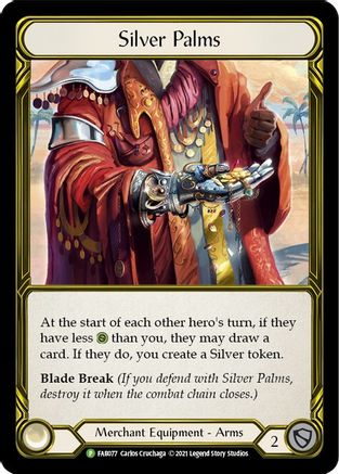Silver Palms (Golden) - FAB077 (FAB077) [Flesh and Blood: Promo Cards] Cold Foil - Deck Out Gaming