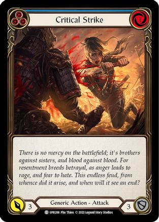 Critical Strike (Blue) (UPR208) [Uprising] Rainbow Foil - Deck Out Gaming