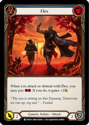Flex (Blue) (UPR193) [Uprising] Rainbow Foil - Deck Out Gaming