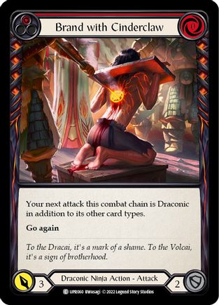 Brand with Cinderclaw (Red) (UPR060) [Uprising] Rainbow Foil - Deck Out Gaming