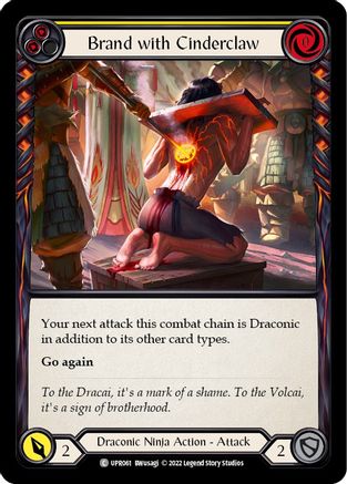Brand with Cinderclaw (Yellow) (UPR061) [Uprising] - Deck Out Gaming