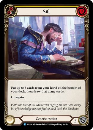 Sift (Yellow) (UPR198) [Uprising] Rainbow Foil - Deck Out Gaming
