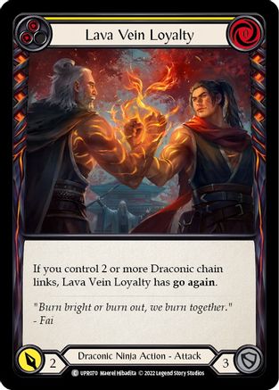 Lava Vein Loyalty (Yellow) (UPR070) [Uprising] Rainbow Foil - Deck Out Gaming