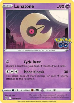Lunatone (34) [Pokemon GO] Reverse Holofoil - Deck Out Gaming