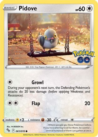 Pidove (61) [Pokemon GO] - Deck Out Gaming