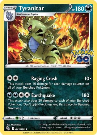 Tyranitar (43) [Pokemon GO] Holofoil - Deck Out Gaming