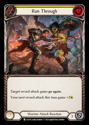 Run Through - LGS102 (LGS102) [Flesh and Blood: Promo Cards] Rainbow Foil - Deck Out Gaming