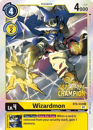 Wizardmon (2022 Store Champion) (BT6-034) [Double Diamond] Foil - Deck Out Gaming