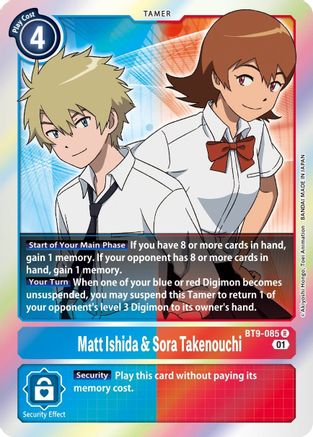 Matt Ishida & Sora Takenouchi (BT9-085) [X Record] Foil - Deck Out Gaming